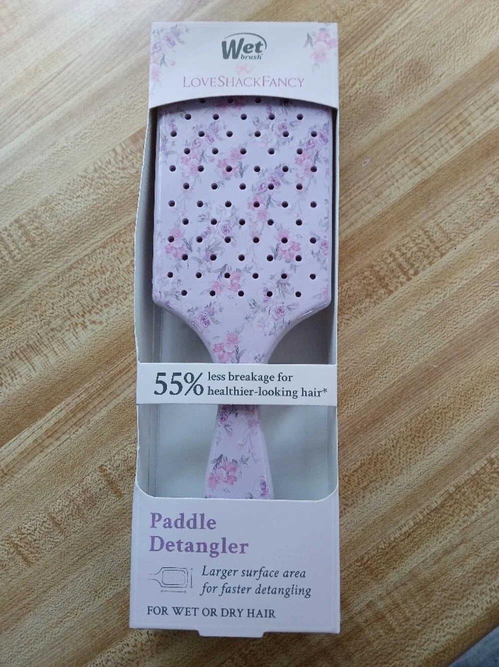 LoveShackFancy × Target Collab - Large Paddle Brush In Purple Floral